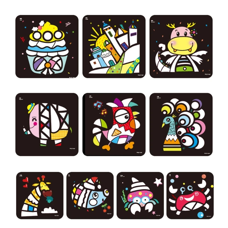 

C5AA Color Painting Drawing Sand Art Creativity Educational Toy For Kids