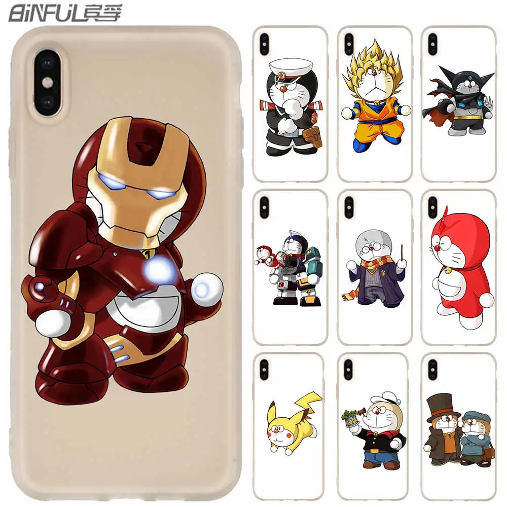 Силиконовый мягкий чехол для iPhone 11 12 Pro X XS Max XR iphone 8 7 6 Plus 5 5s SE Doraemon cos 2020|Бамперы| |