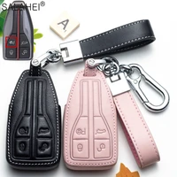 leather car remote key bag cover case keychain shell for hongqi hs5 h5 h9 hs7 h7 l5 hs3 l9 full protection holder accessories