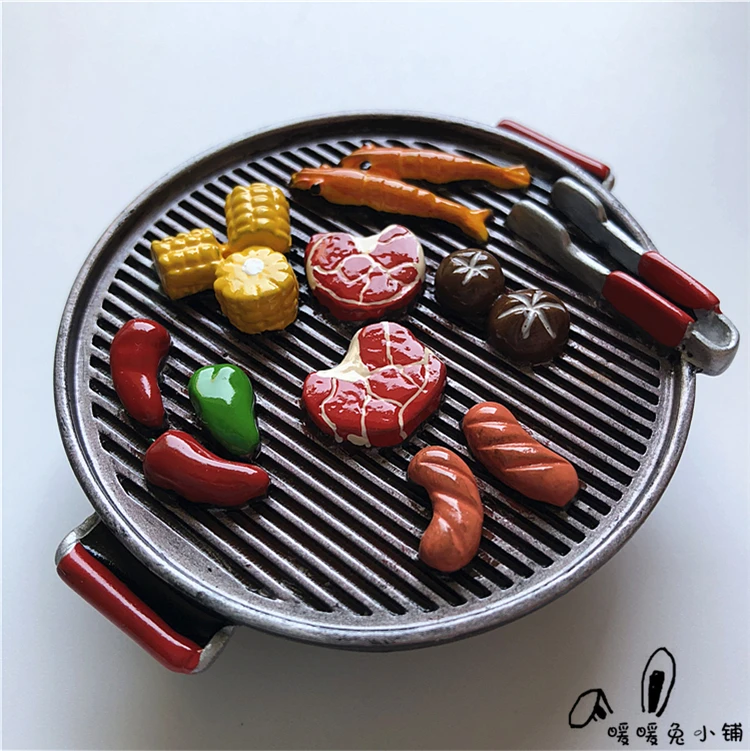 Барбекю гриль колбасные изделия пищевая Смола Наклейка на холодильник