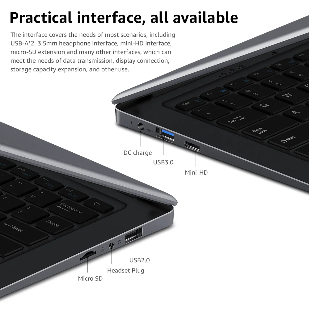CHUWI HeroBook Pro + ноутбук с 5 дюймовым дисплеем четырёхъядерным процессором Intel Celeron ОЗУ