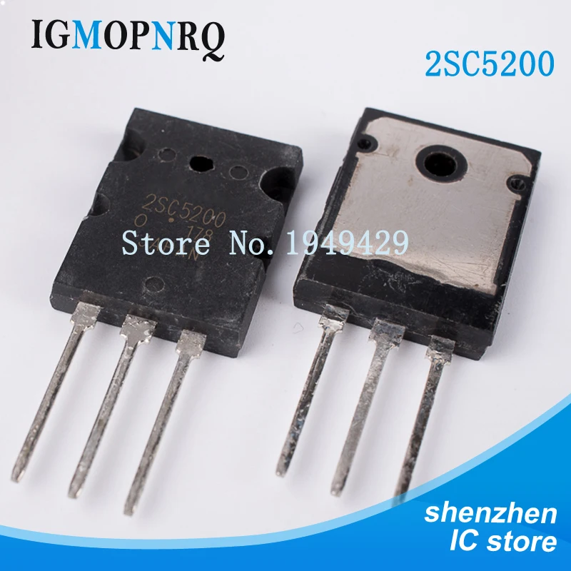 10 шт./лот 2SC5200 SC5200 TO-3PL 5200 биполярный транзистор биполярного типа (BJT) NPN 230V 15A 150W |