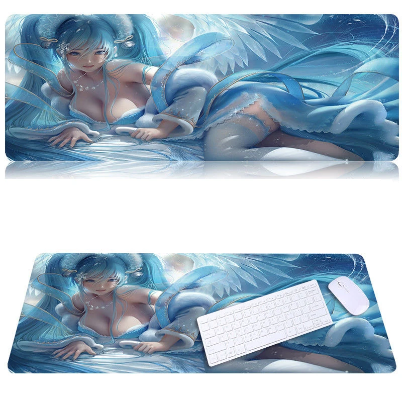 

anime girl mouse pad 3d pad to mouse notbook computer mousepad pc gaming padmouse gamer laptop 80x30cm mouse mats