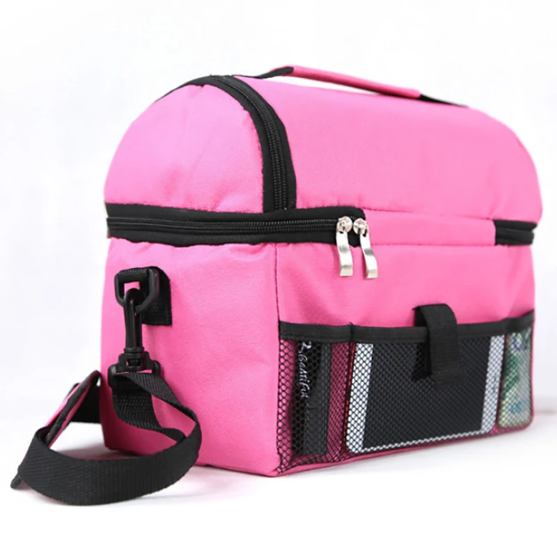 2021 New 2 Layers Picnic Box Portable Cooler Bag Refrigerator Nylon Thermos For Steak Thermal Insulation Ice Pack | Багаж и сумки