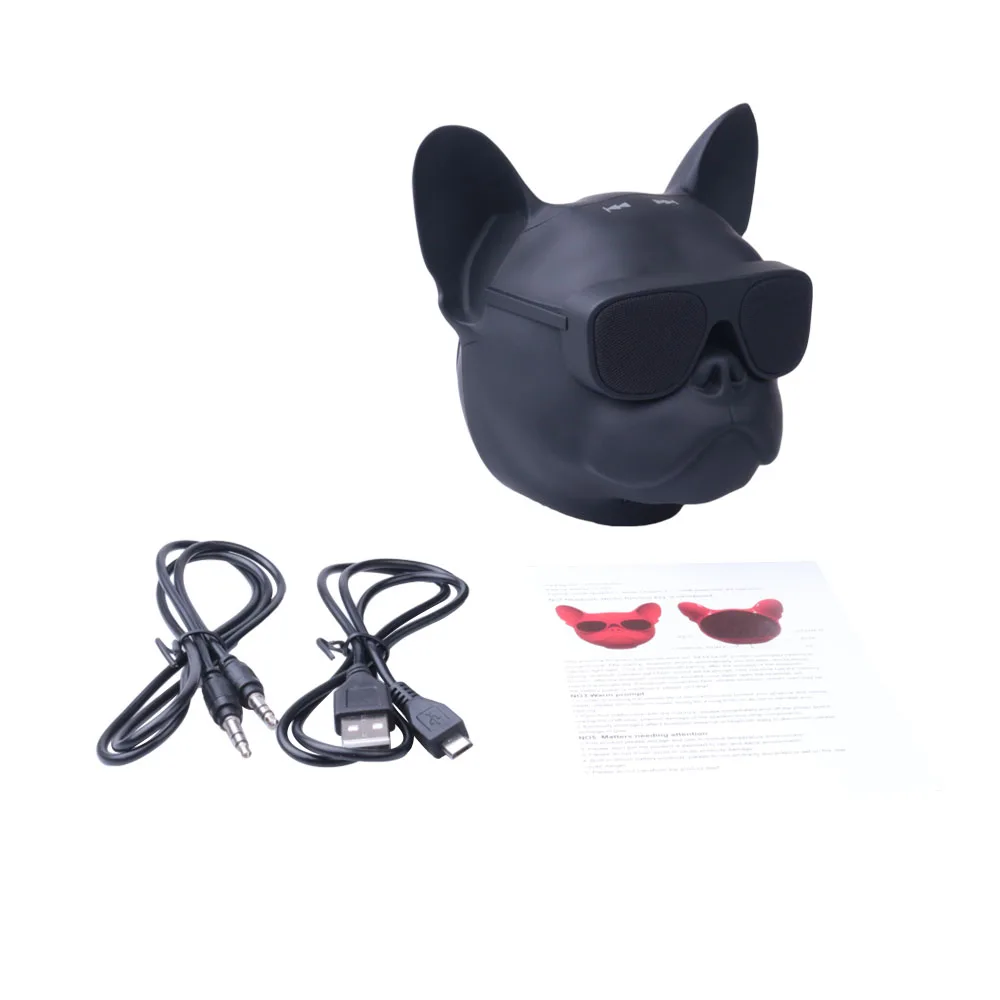 Black Беспроводной Bluetooth динамик большой бульдог динамик стерео сабвуфер многоцелевой компьютер PC динамик TF MP3 плеер - Цвет: Black