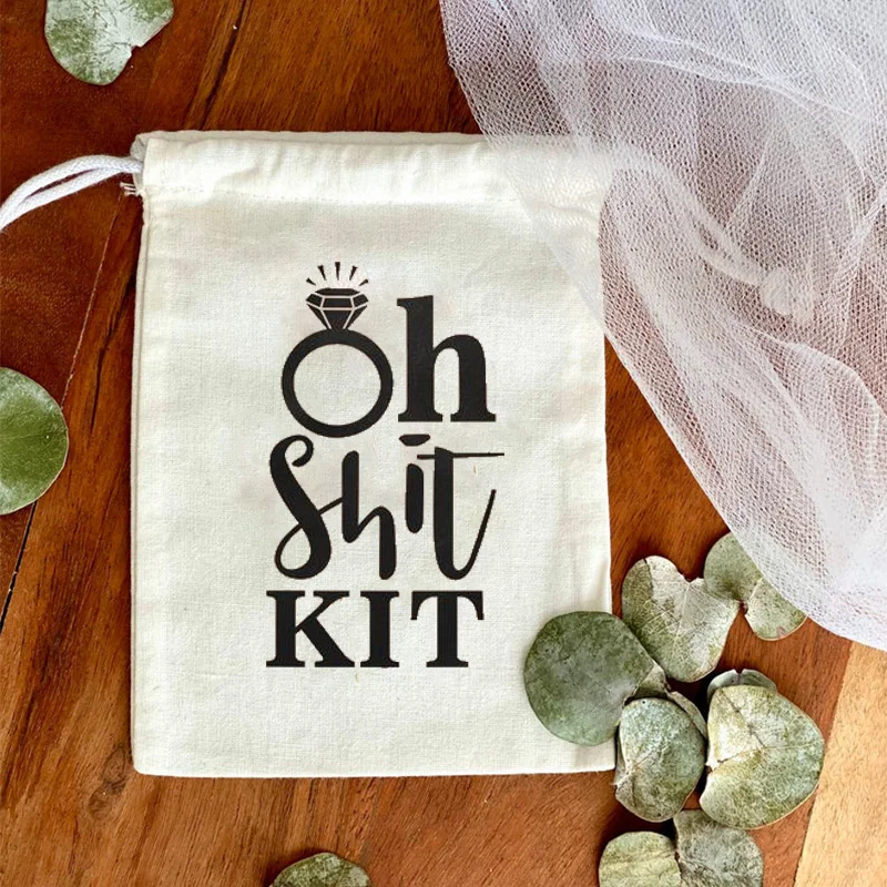

Bridesmaid Maid of Honor Wedding engagement Bachelorette hen Party Bridal Shower Bride to be Emergency Survival kit gift Bag