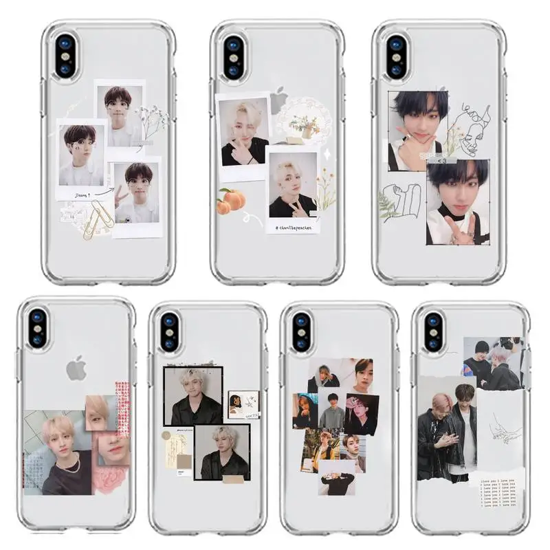 

Boy group stray kids kpop Phone Case Transparent soft For iphone 5 s c se 6 6s 7 8 11 12 13 plus mini x xs xr pro max tpu cover
