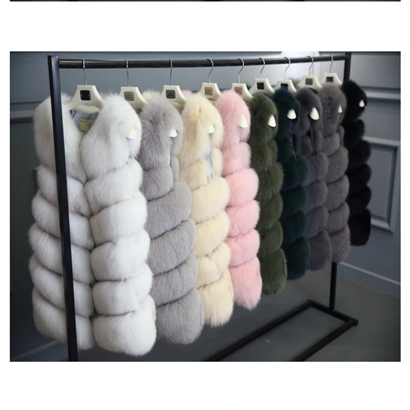 Жилет из искусственного меха длинное зимнее пальто женские теплые жилеты без