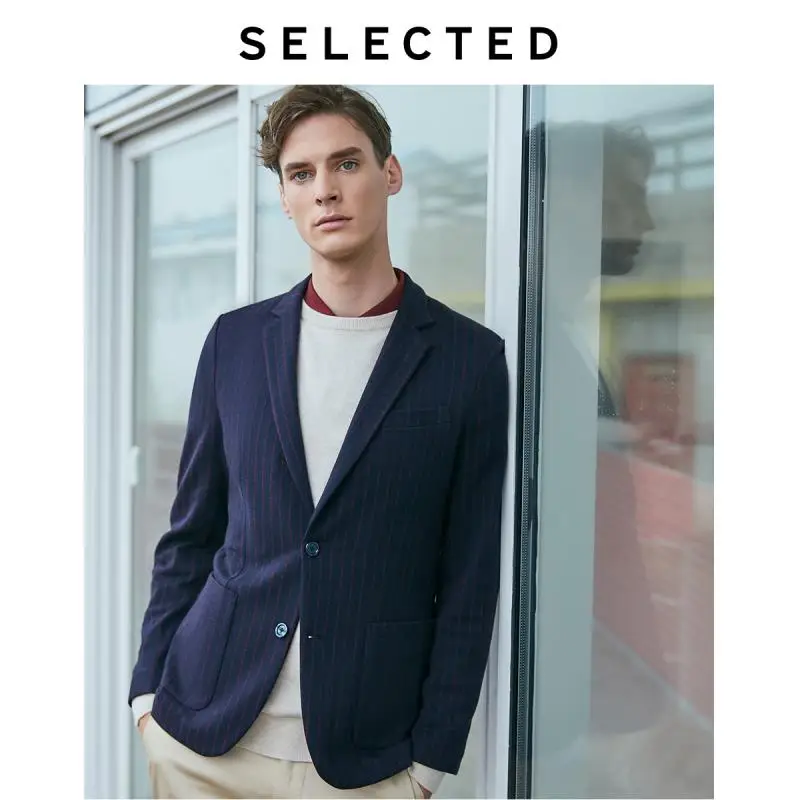 Мужская Трикотажная куртка в полоску из смесового хлопка LAB | 419408503|Пиджаки|