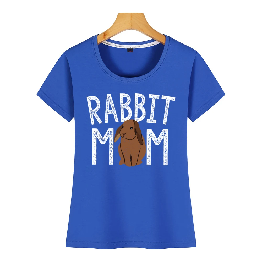 Tops T Shirt Women rabbit mom bunny lovers animal pet owners mama Funny Inscriptions Print Female Tshirt | Женская одежда