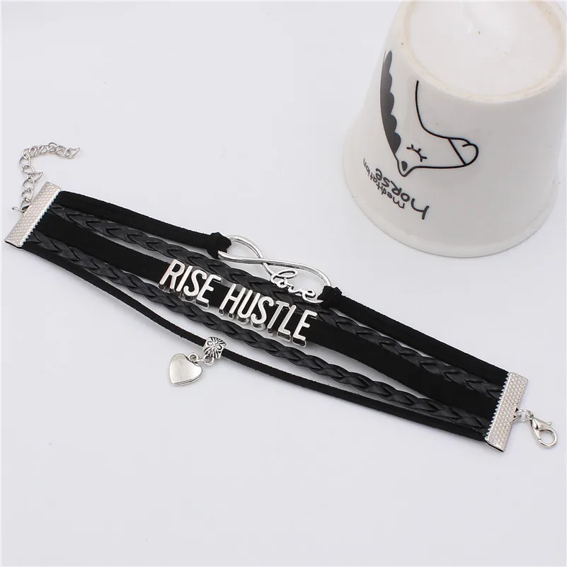 7 цветов s Новые модные антикварные серебряные браслеты с алфавитом кожаные