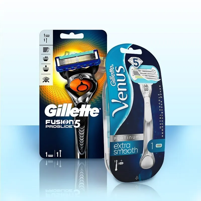 Набор для двоих: бритвы Gillette Venus Platinum с 1 картриджем + машинка для бритья Fusion5 ProGlide.