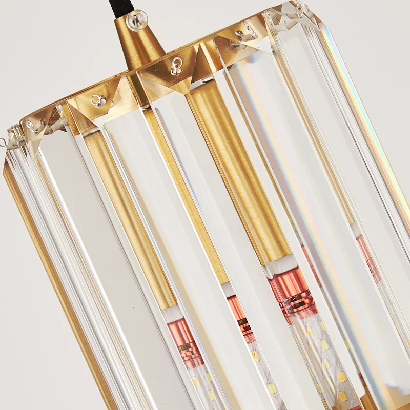 Fss современные маленькие золотые простые хрустальные люстры для гостиной LED E14