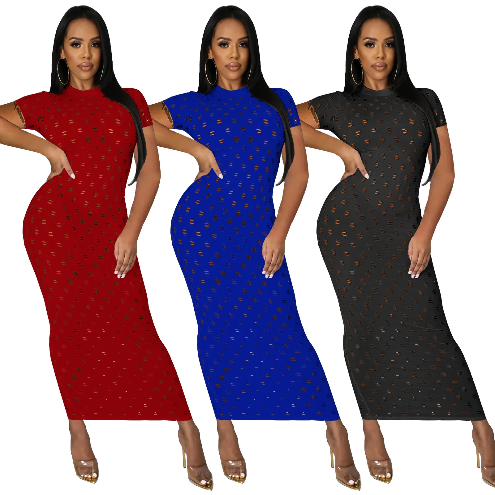 

2021 Summer Beach Dress Hollow Out Cover Up Women Crochet Bikini Cover Ups Swimwear Bathing Suit Swimsuit Beachdress