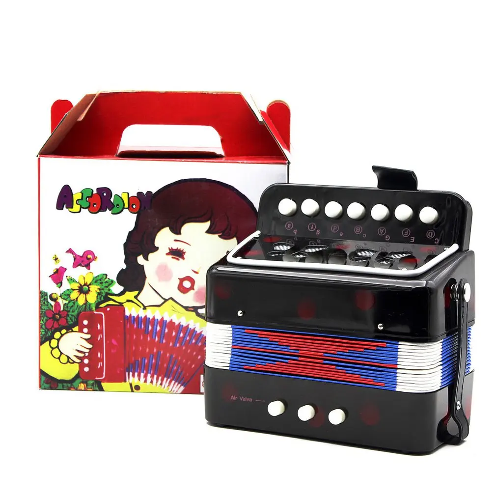 

1PC Mini Kids Accordion 7-Key 3 Bass Educational Childrens Beginner Practice Music Instrument Band Toy Hot Sale Dropshipping