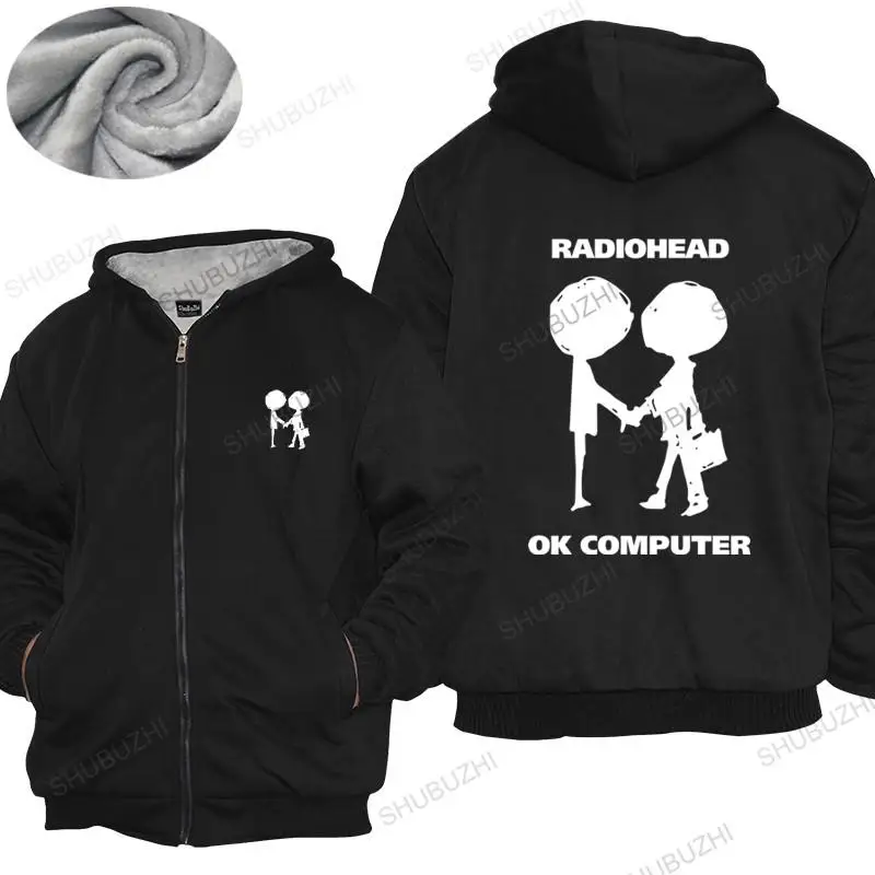 

men brand hoodies winter cotton warm coat Radiohead Logo OK Computer OKNOTOK Music Rock Bandshubuzhi thick hoody euro size