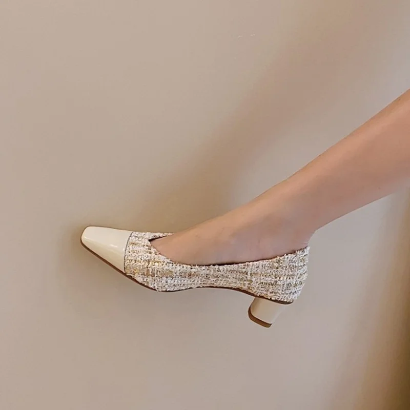 LOVEXSS Women Pumps Suede Square High Heel Shoes Real Leather Lady Size 33-43 Comfortable Professional Women's 2020 | Обувь