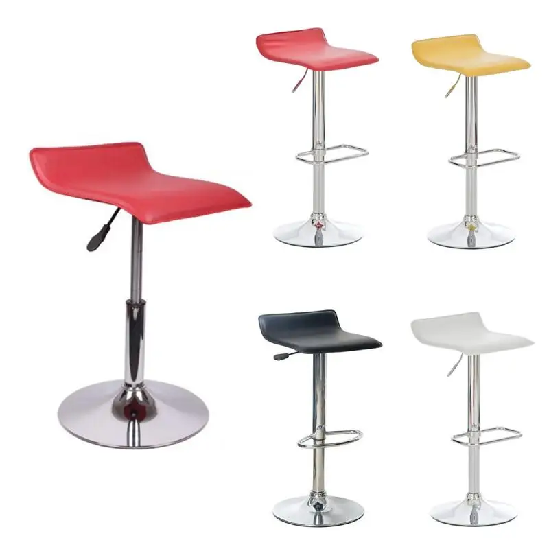 

2PCS/Set European-style Square Board Bar Chairs Soft PU Leather Adjustable Kitchen Chairs With Footrest BarStools Funiture HWC
