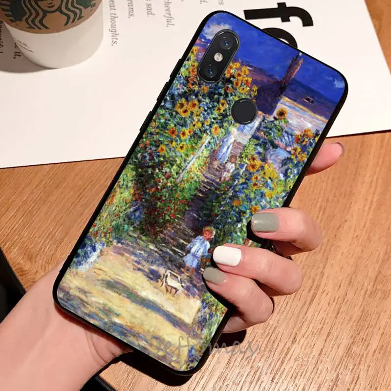 

art Monet Garden Lotus Phone Case For Xiaomi Redmi note 7 8 9 t max3 s 10 pro lite