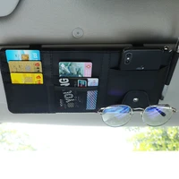 car sun visor card package holder organizer pouch bag for citroen c4 c5 c3 ford focus 2 3 4 fiesta mondeo kuga