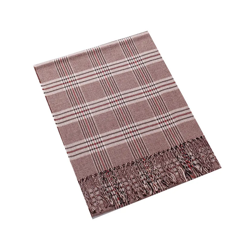 

2020 Winter Warm Imitation Cashmere Scarf Women Thickened Bib Fringed Plaid Men and Women Shawls Hair Scarf