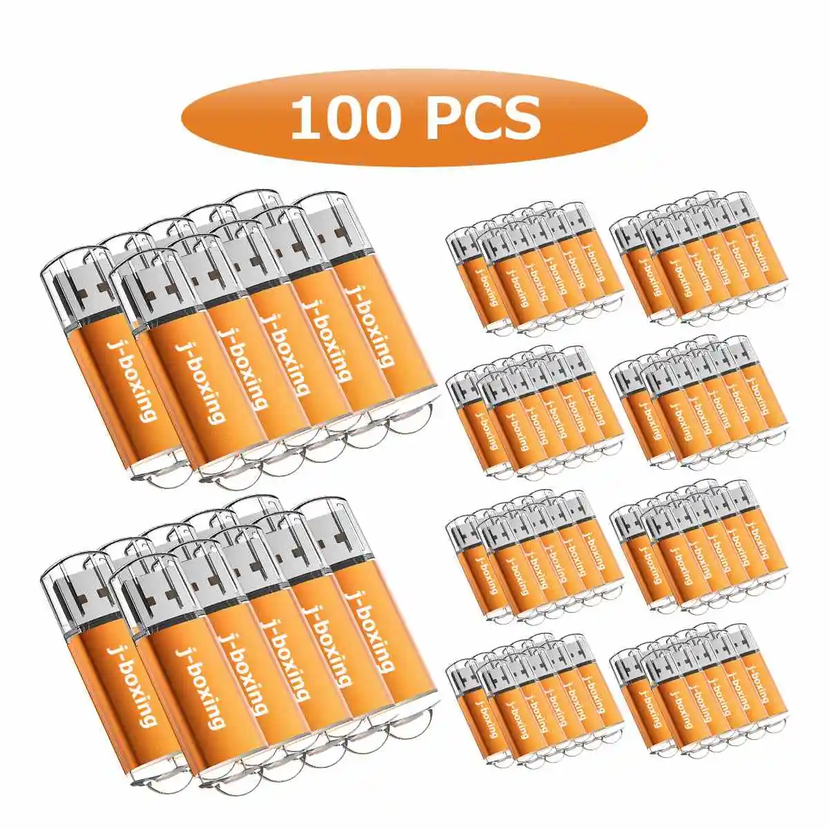 J-boxing USB Pen Drive Rectangle 8GB 16GB USB Flash Stick 100PCS Memory Stick for Desktop Laptop Mac 1GB 4GB 32GB Full Capacity