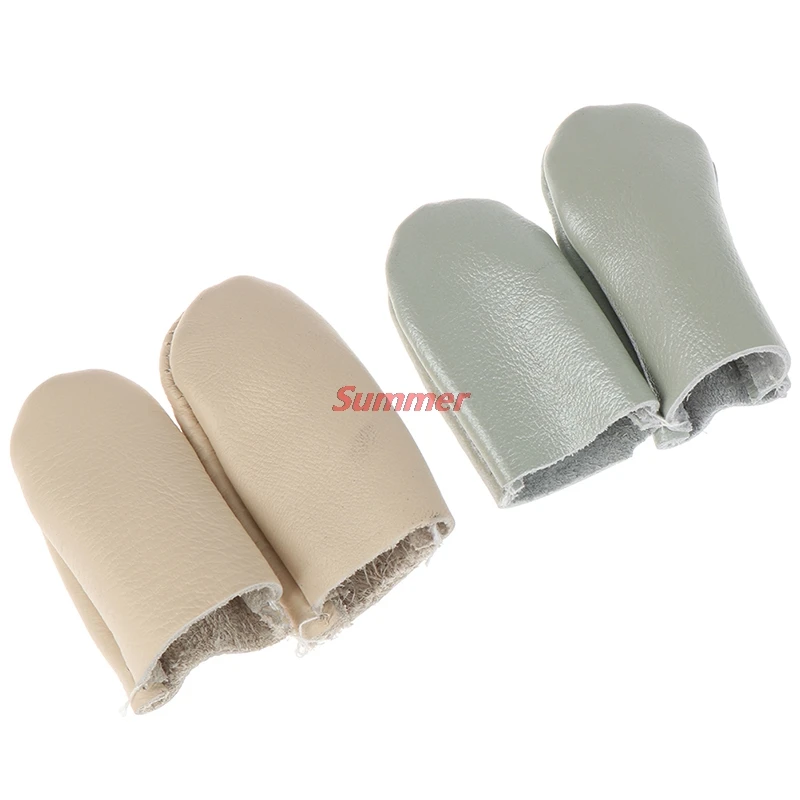 

Smart Home 1Pair Practical Leather Needle Felting Finger Protector Thimble Hand Craft Embroidery Tools