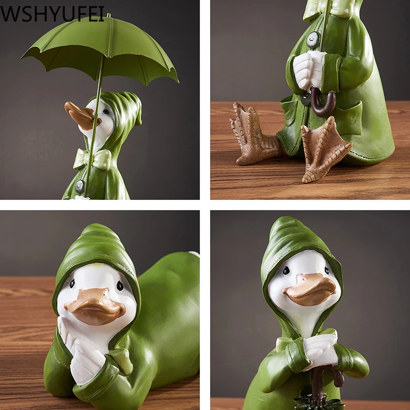 Модные полимерные украшения из зеленой утки креативные простые для дома