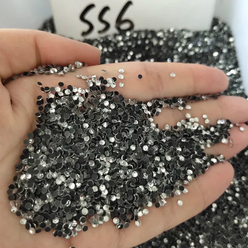 SS6 1440PCS Crystal Новая распродажа, разноцветные стразы для горячей фиксации 1200 шт, хрустальные декоративные камни для одежды, орнамент - Цвет: SS6 1440PCS Crystal