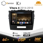 Автомагнитола Ownice K7 на Android 10,0 для Suzuki Vitara 4 2014 - 2018 с поддержкой фронтальной камеры, 4G LTE 360, 2DIN, автомагнитола 6G + 128G