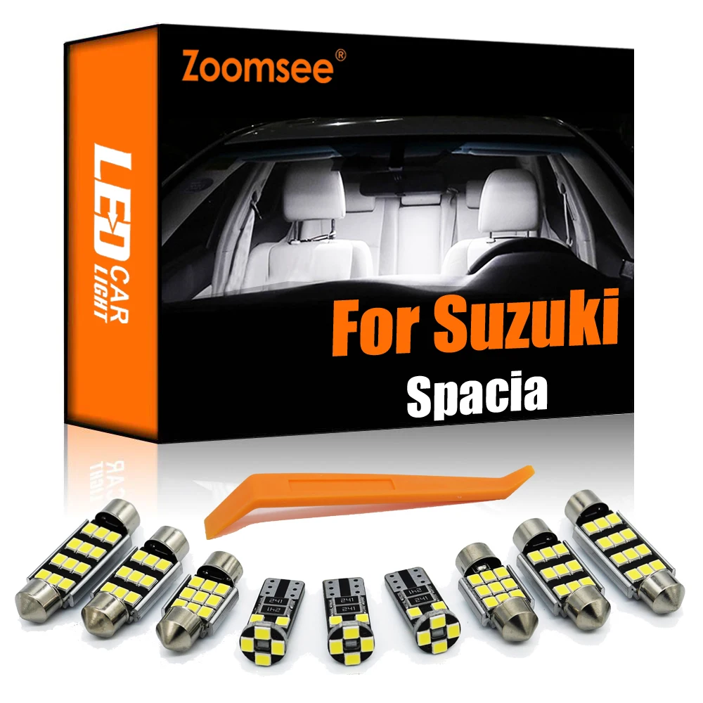 

Zoomsee 6 шт. внутренсветодиодный лампа для Suzuki Spacia 2018 2019 2020 2021 Canbus автомобильная лампа Карта Купол багажник светильник света без ошибок 100%