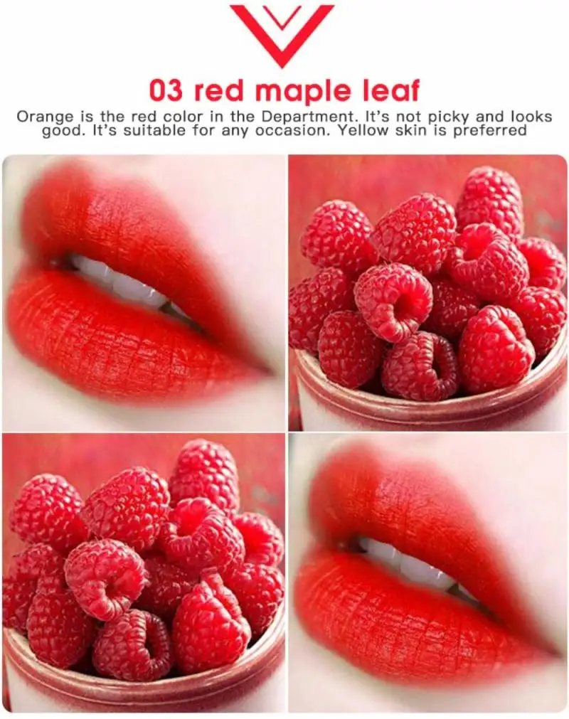 Матовая бархатная водостойкая губная помада в тюбике 5 цветов| |