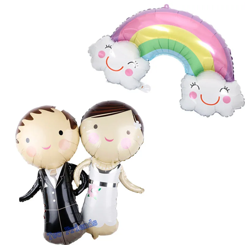 Новый большой воздушный шар Радуга облака смайлик Алюминиевая Фольга Воздушный