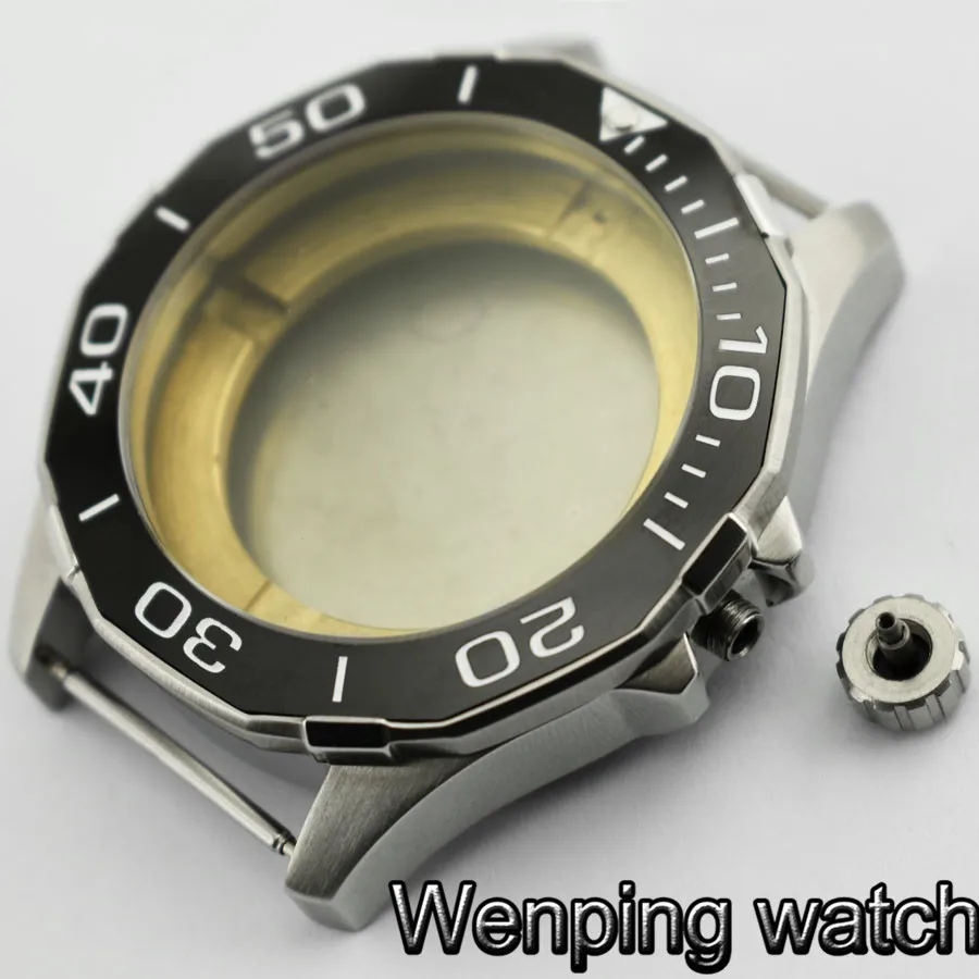 45 мм чехол для часов сапфировое стекло керамический Безель нержавеющая сталь