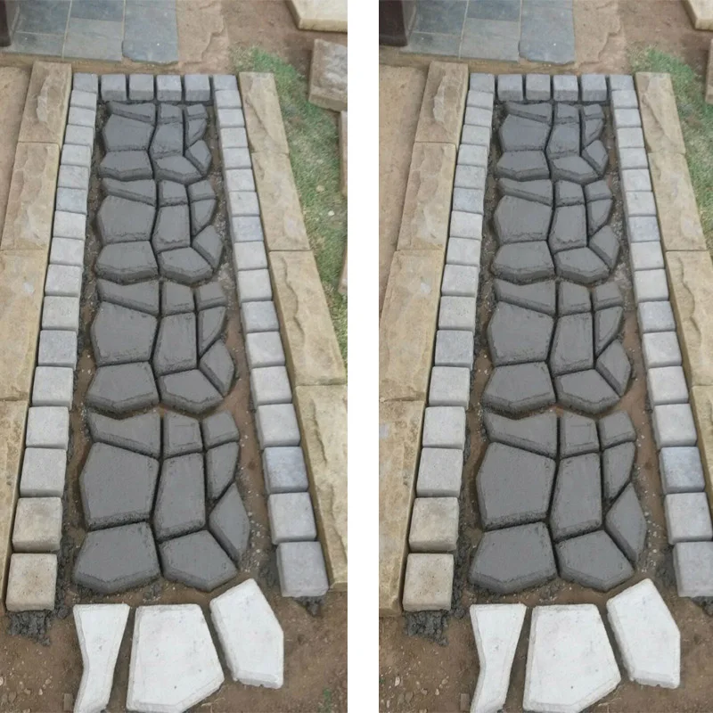 

Floor Path Maker Mould Concrete Mold Reusable DIY Paving Durable for Garden Lawn HFD889