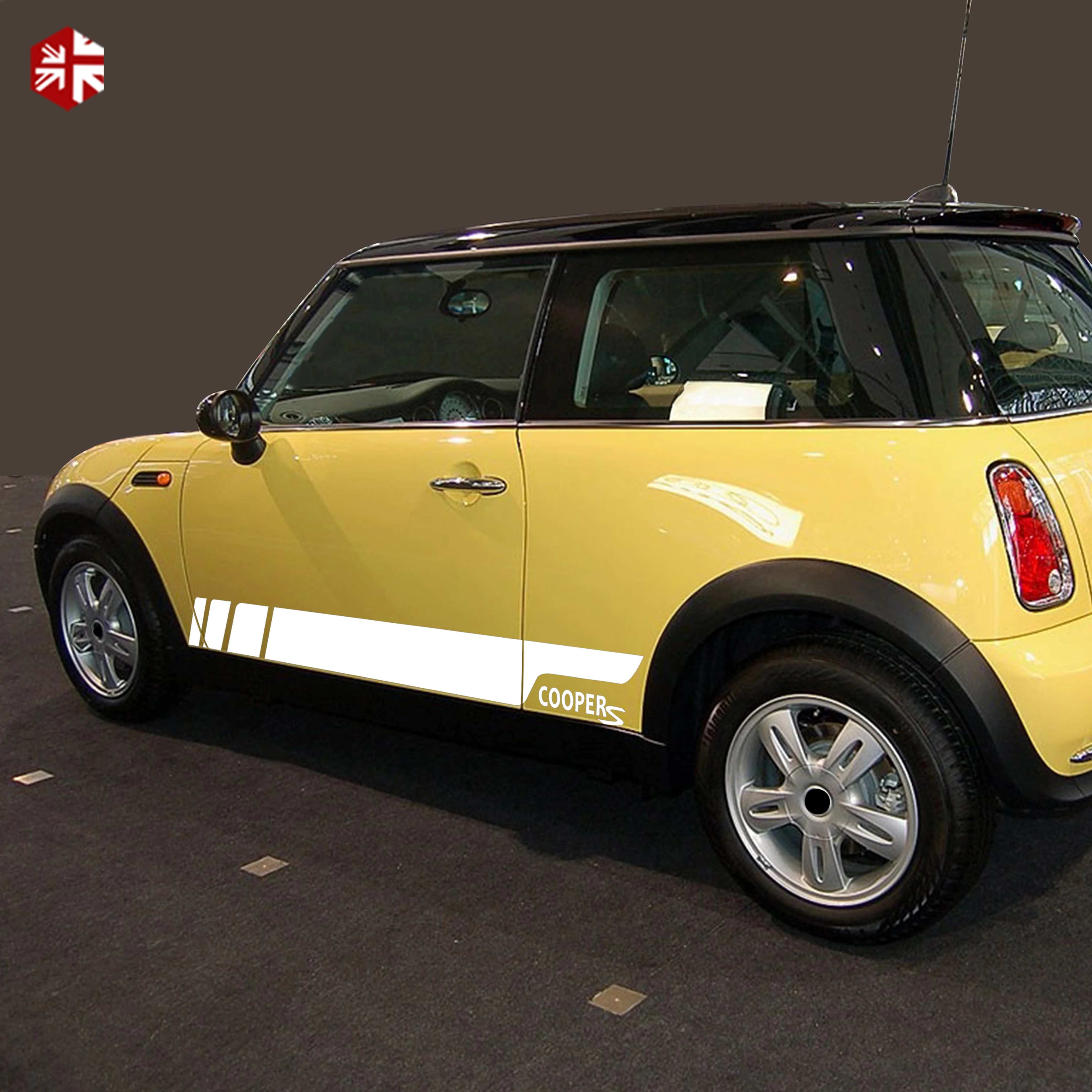 2 шт. автомобильный Стайлинг Cooper S графика виниловая наклейка гоночная дверь