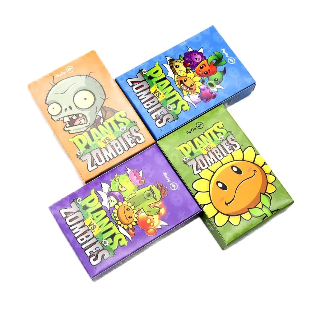 

Покерные карты с изображением растений против зомби, игровые карточки PVZ, настольная игра в покер, креативный подарок, 55 шт.