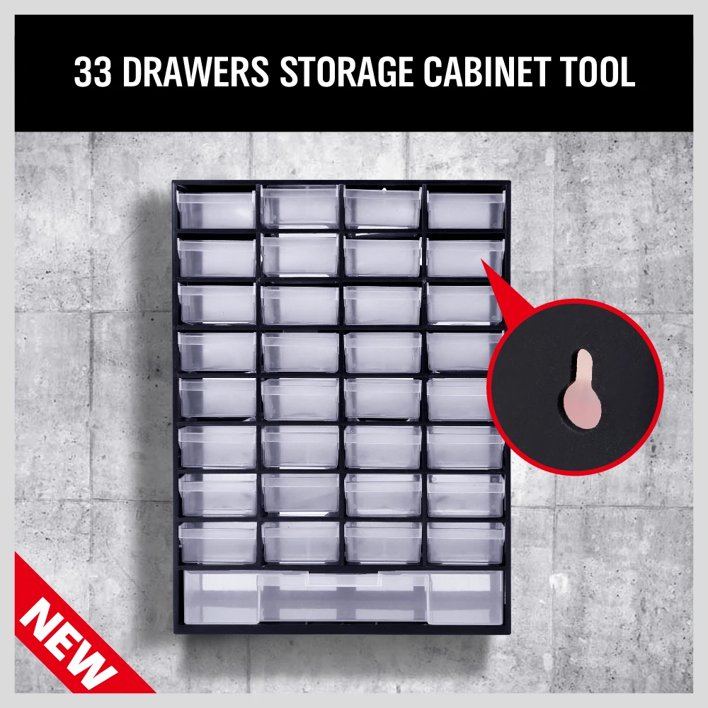 Multi-Function Tool box Drawer Plastic Parts Storage Garage Unit Shelving Organiser Hardware Box Case 12.2*5.3*16.8 inch |