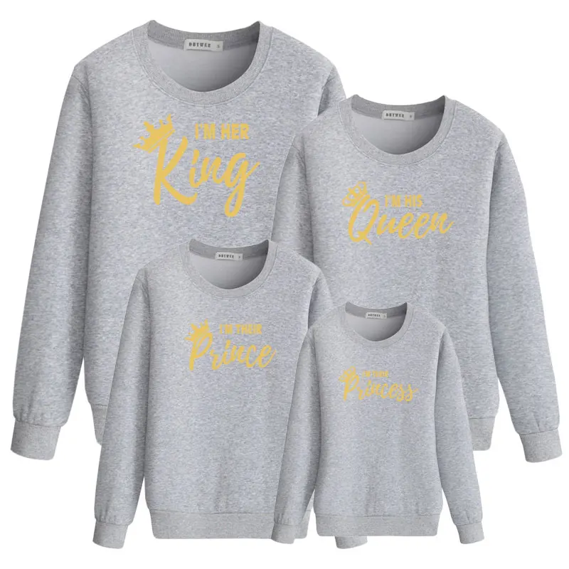 ZWF249 Character Printed Family matching outfits mommy and me baby girls Fall autumn Sweatshirt girls Hoodies clothes
