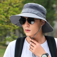 mens summer broad brimmed cap outdoor sun protection sun hat travel fishing bucket hat mens casual sun hats