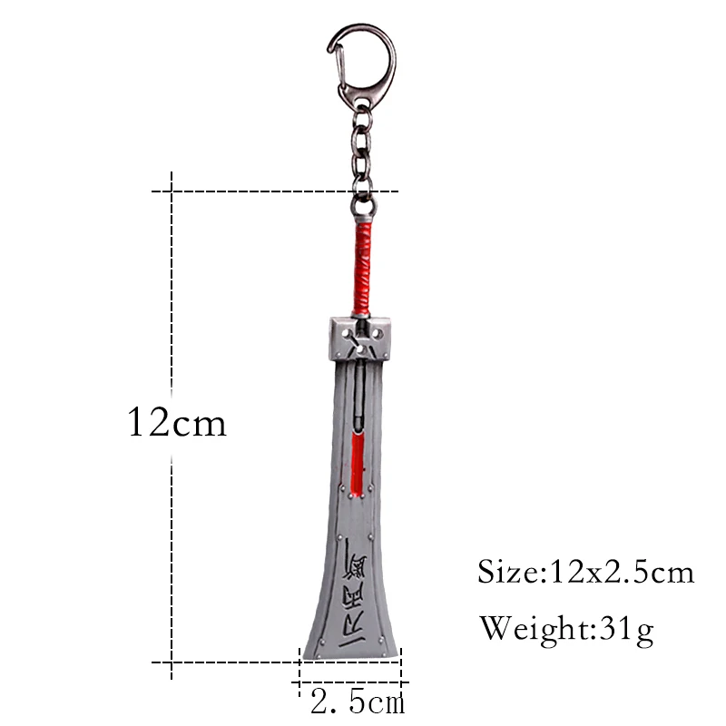 New Final Fantasy VII Remake Sword Keychain Cloud Strife Zack Fair Buster Metal Pendant Weapon Key Chains Cosplay Llaveros | Украшения и