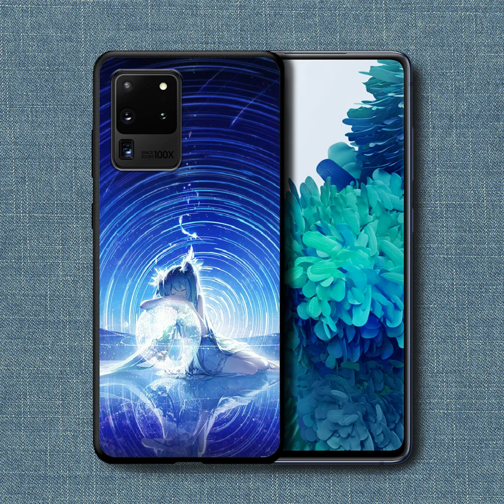 

Anime lHatsune Miku Gir Phone Case For Samsung Galaxy Note S 8 9 10 20 Plus E Lite Uitra black Cell Trend Hoesjes Luxury Funda