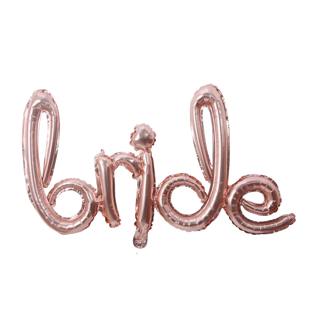 Цельный набор воздушных шаров с надписью Bride to Be из розового золота | Дом и сад