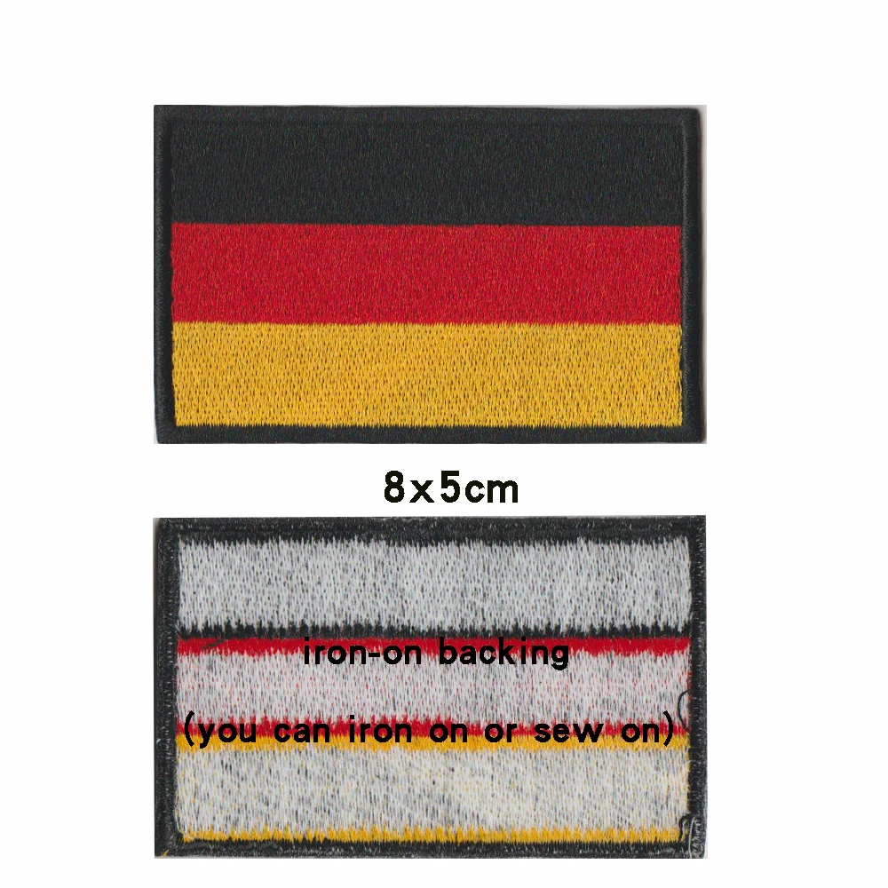 1 шт. Немецкий флаг немецкий y-образный браслет вышитая нашивка с крючком и петлей