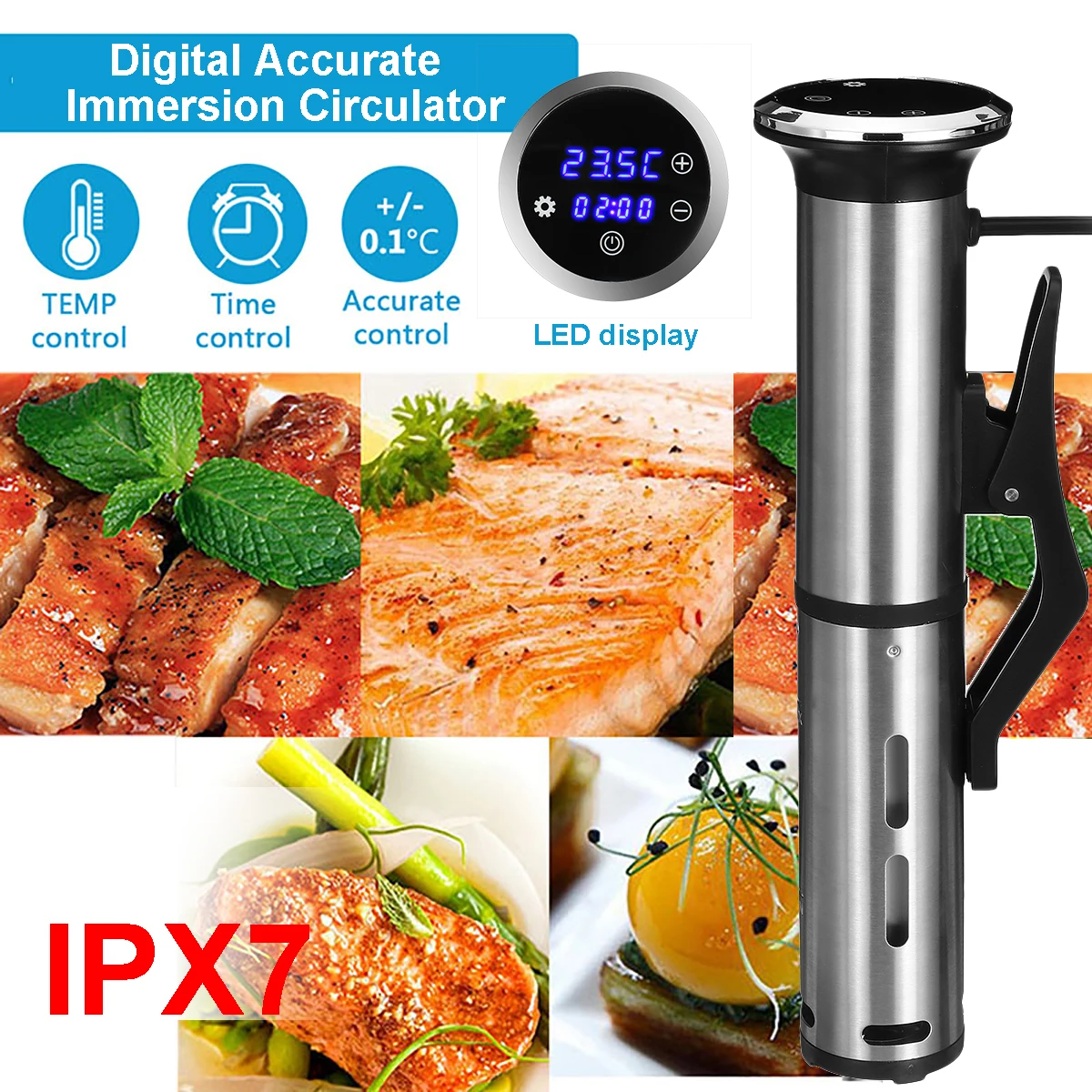 

Погружной термостат-циркулятор, 1200 Вт, из нержавеющей стали