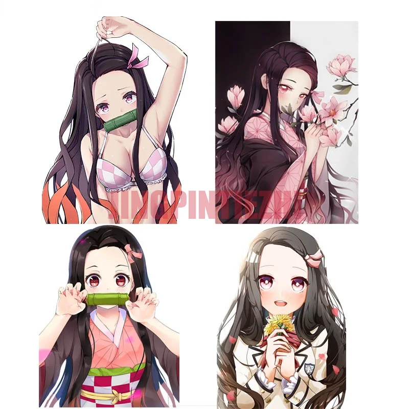 

F6 Kamado Nezuko Kimetsu No Yaiba Stickers for Passat B5 Car Stickers Vinyl Motorcycle Decal Car Window Body Decorative