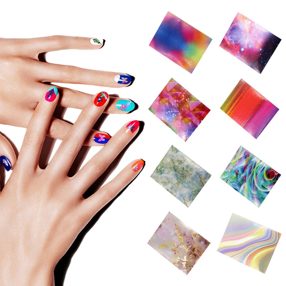 Трафареты с огненным пламенем наклейка для дизайна ногтей лента С авророй