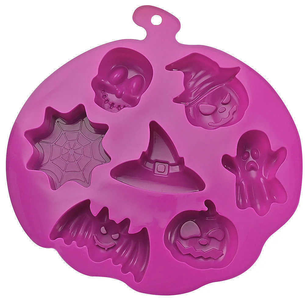 1 шт. 6 сеток тыква летучая мышь Череп Призрак форма силиконовая на Хеллоуин