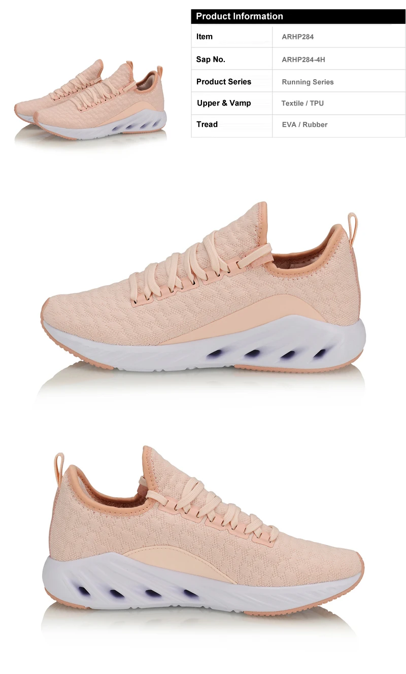 Li-Ning/Женская LN-ARC обувь для бега с подушкой; Удобная подкладка; светильник для фитнеса; спортивная обувь; кроссовки; ARHP284 XYP956