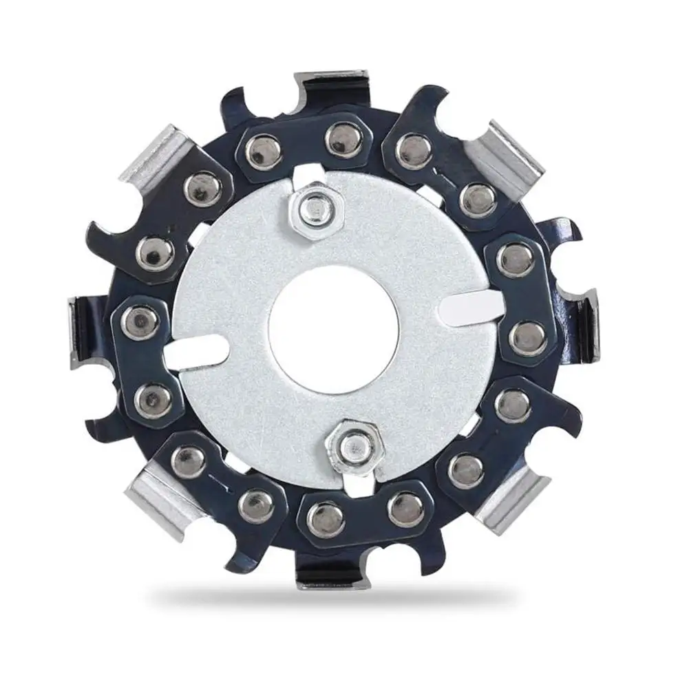 

2.5 Inch 8 Teeth Angle Grinder Chain Disc Anti-KickbackWood Carving Disc Saw Blade with Double Saw Teeth